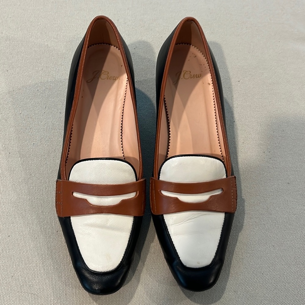 J crew leather loafer